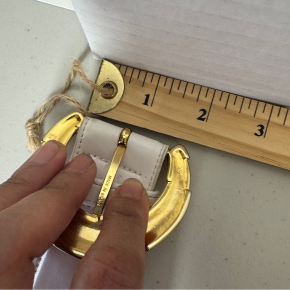 Y2K Women's Preppy Vintage Emmanuel Boho 90s White Belt Petite Small - Picture 13 of 15